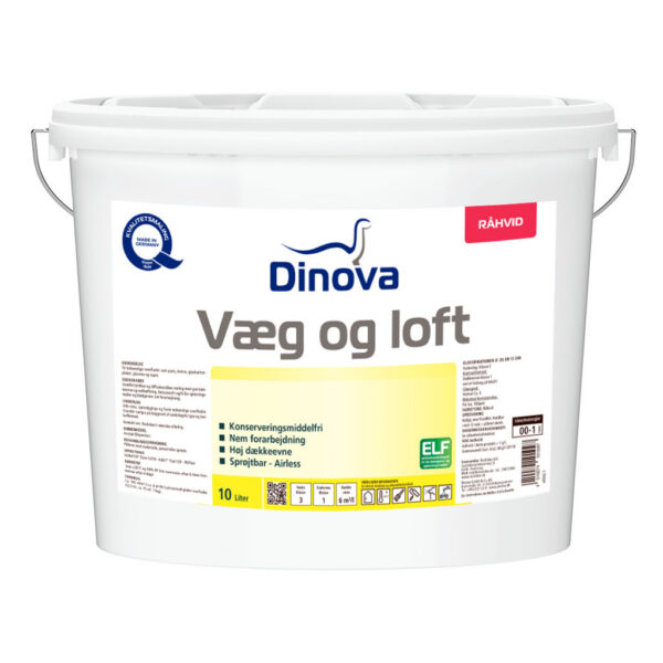Dinova Væg og Loft maling 10 liter